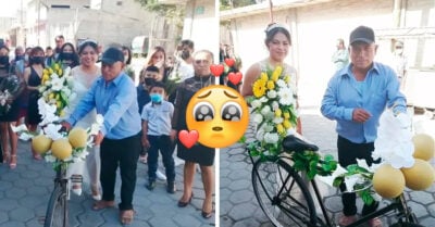 ¡Se lució! Papá decora su bicicleta para llevar a su hija a su boda y conmueve a todo internet