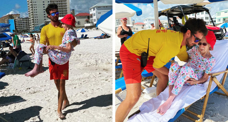 Hombre en la playa ;Personas que nos recuerdan que el mundo está lleno de bondad