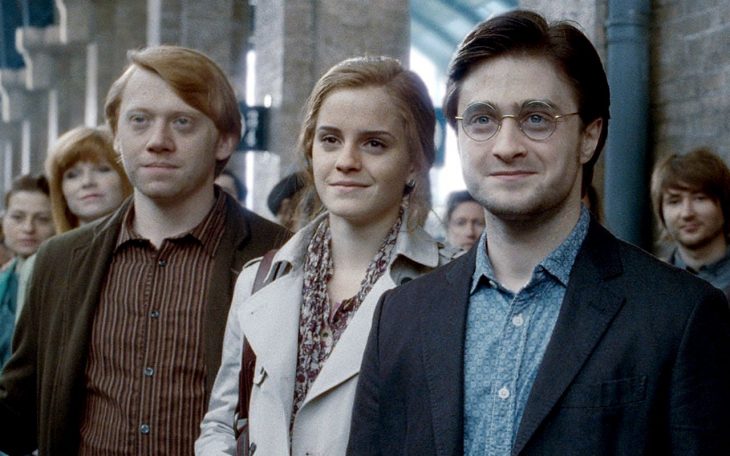 Actores en el set de Harry Potter 