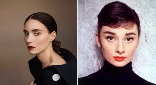 Rooney Mara comparada con la actriz Audrey Hepburn 