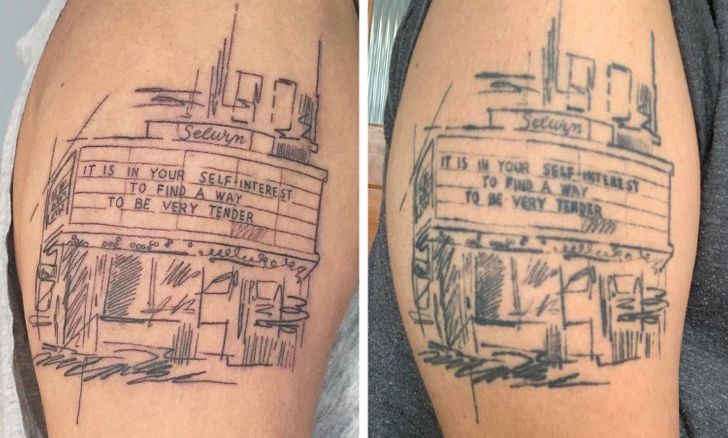 Boceto;14 Tatuajes en el día en que se hicieron vs actualmente