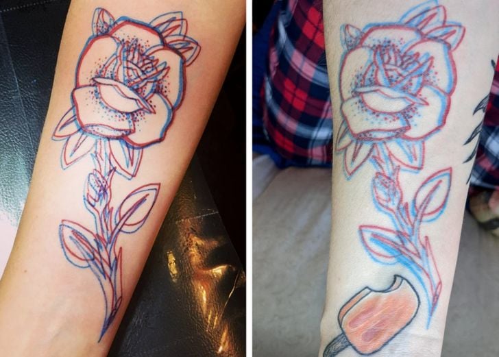 Rosas ;14 Tatuajes en el día en que se hicieron vs actualmente