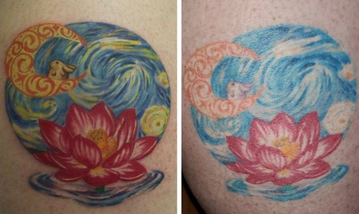 Paisaje ;14 Tatuajes en el día en que se hicieron vs actualmente