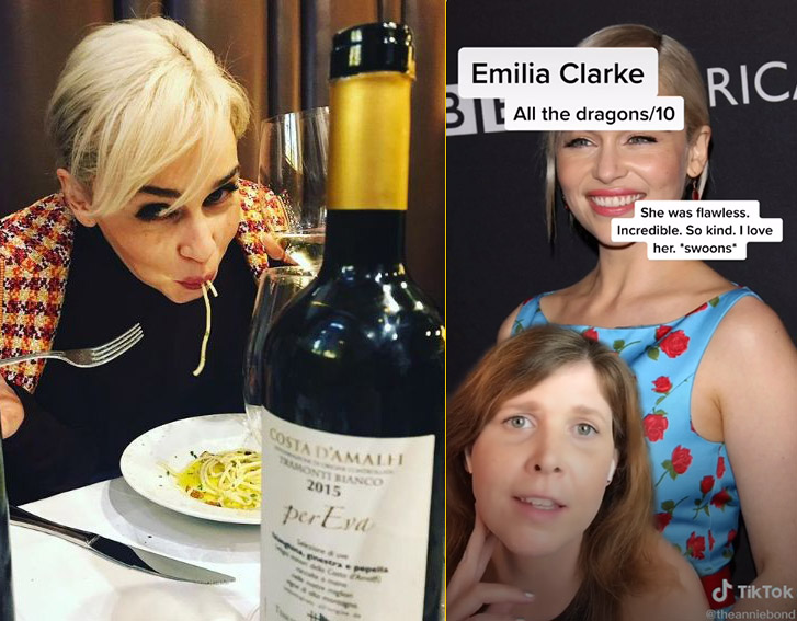 Emilia Clarke ;Tiktoker que trabajó en restaurantes califica a los famosos que atendió