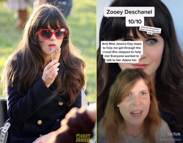 Zooey Deschannel ;Tiktoker que trabajó en restaurantes califica a los famosos que atendió