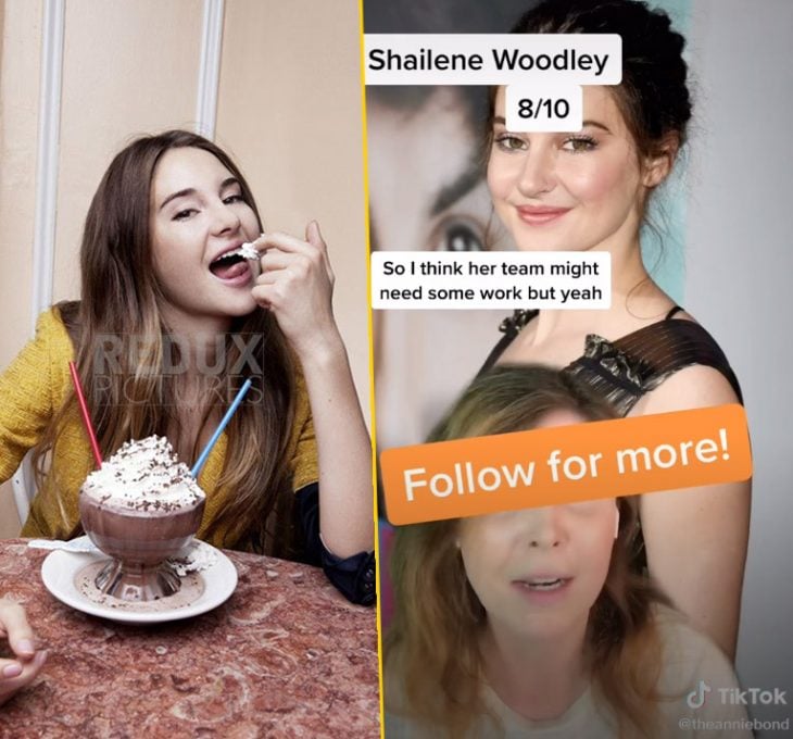 Shailene Woodley ;Tiktoker que trabajó en restaurantes califica a los famosos que atendió