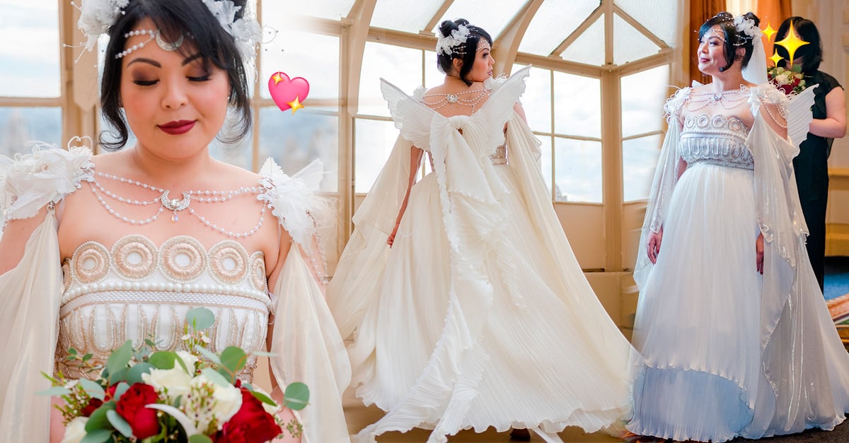 Novia se casó usando un vestido inspirado en Sailor Moon