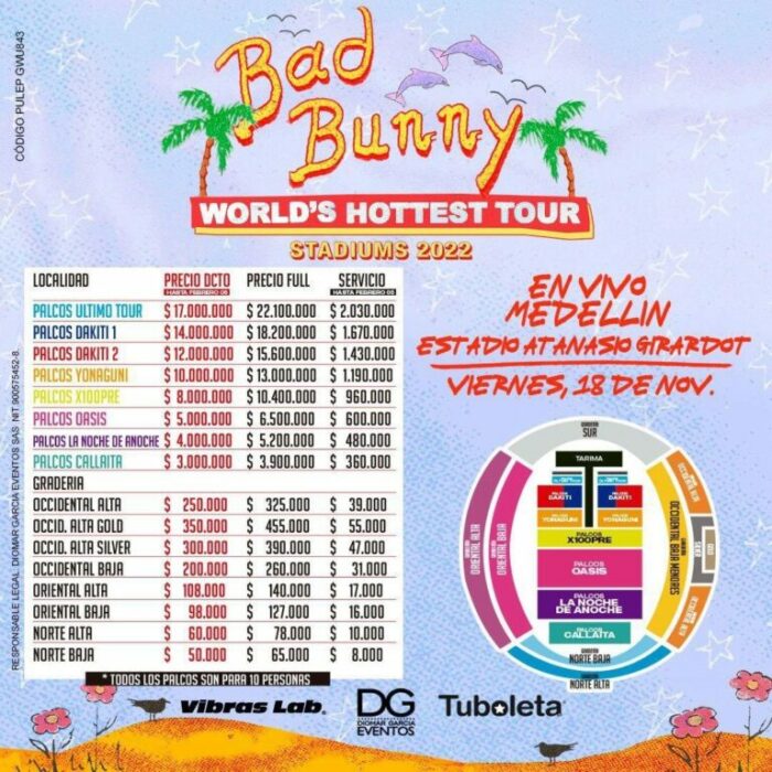 precios concierto bad bunny