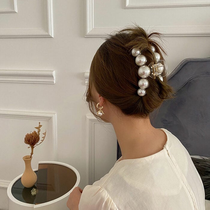 Pinza para el pelo con perlas para mujer pasador a presión de diseño  coreano elegante horquilla accesorios de peinadoPinzas para el cabello y  broches  AliExpress