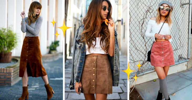 15 Hermosas ideas para usar una sexi falda hecha de pana