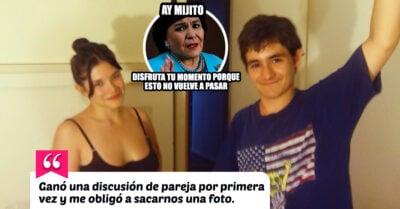 Ganó su primera discusión de pareja y para recordarlo obligó a su novia a capturar el momento