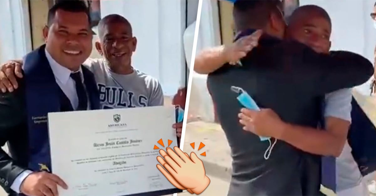 Dedicated his law degree to his father at market stall