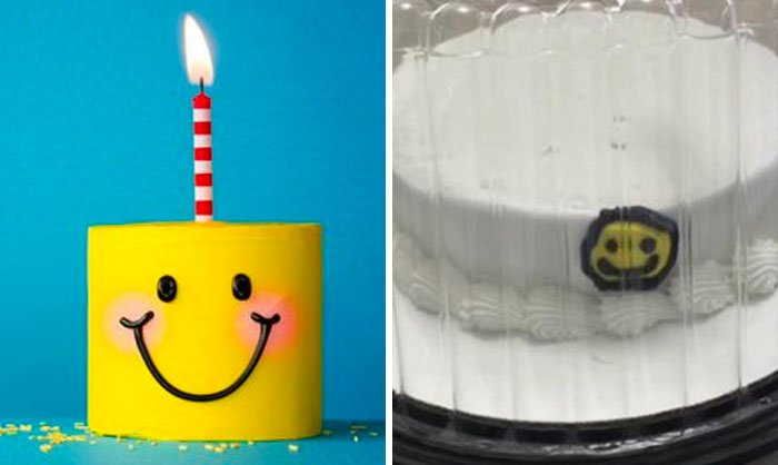 Comparison of happy face cakes