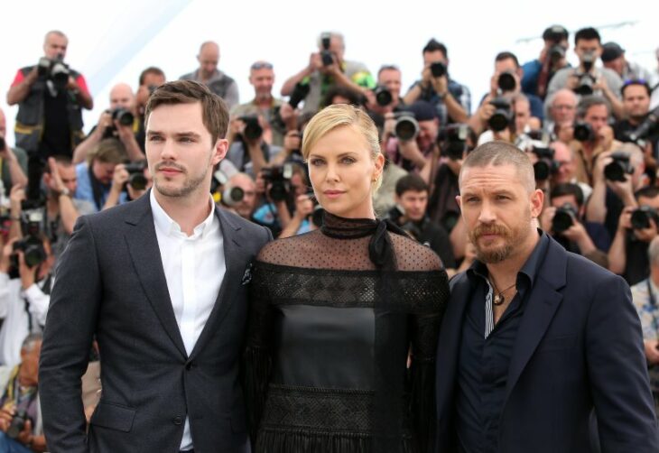 Nicholas Hoult, Charlize Theron y Tom Hardy 