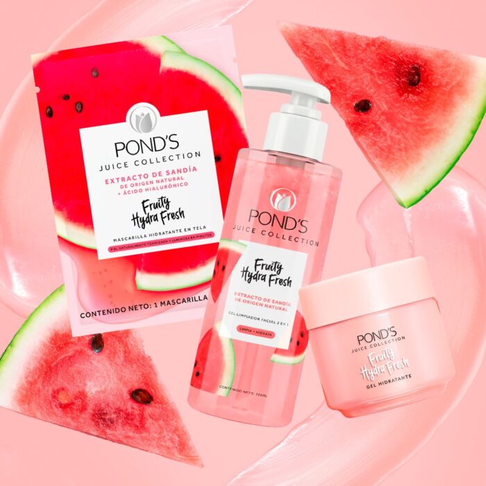 línea Fruity Hydra Fresh de Pond's. Colección sandía