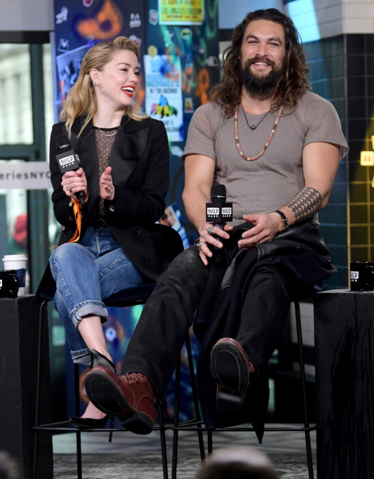 Jason Momoa y Amber Heard en Aquaman