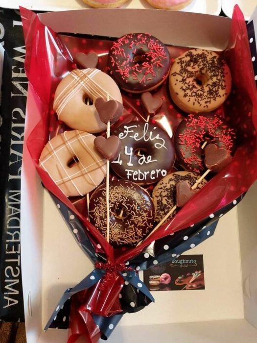 Ramo de donas para San Valentín