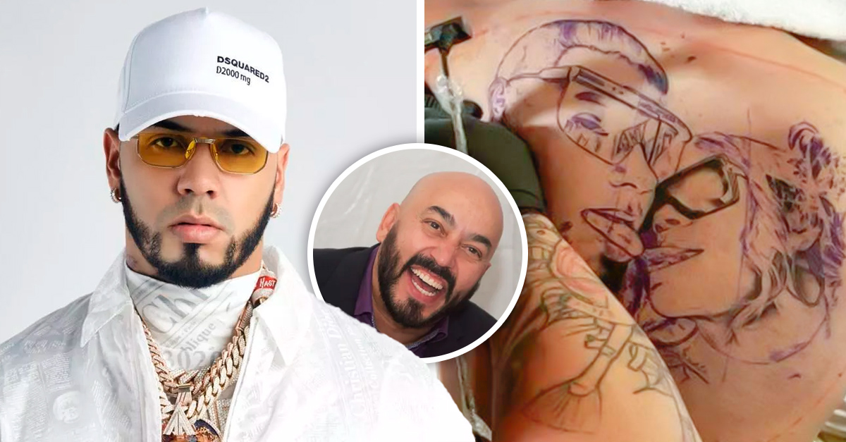 WATCH Anuel AA Covering Up Massive Back Tattoo of Him  Karol G