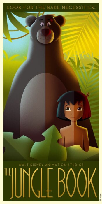 art deco jungle book movie poster 