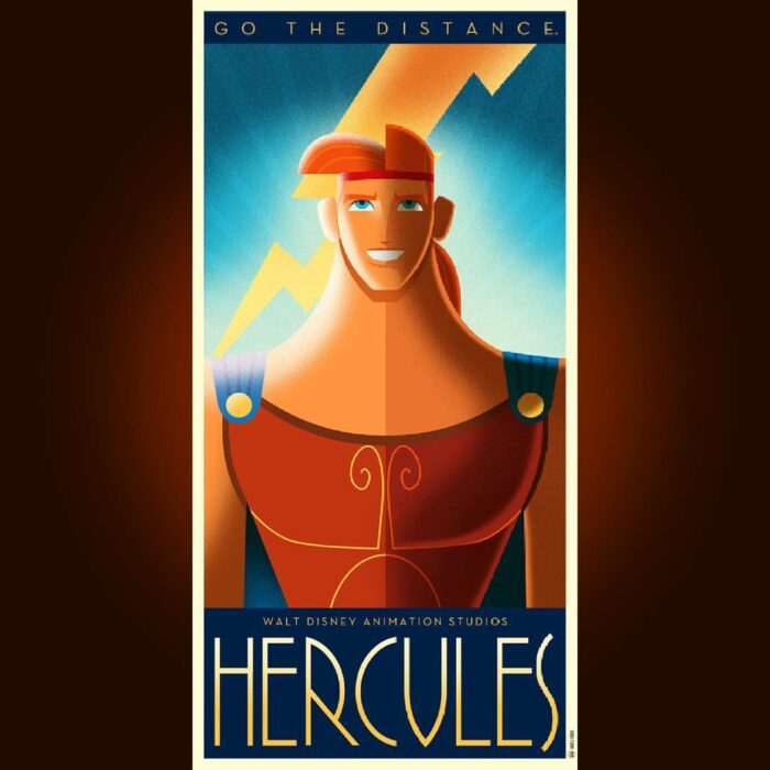 Art Deco Hercules Movie Poster 