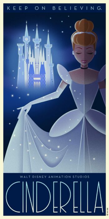 art deco cinderella movie poster 