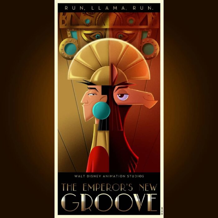 The Emperor's New Groove movie poster in art deco version 