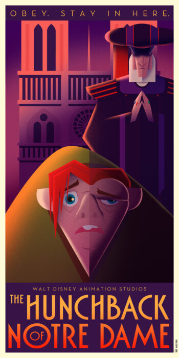 art deco version of the hunchback of notre dame movie poster 