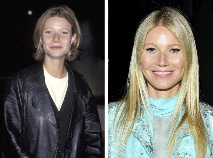 fotos de la actriz Gwyneth Paltrow al inicio de su carrera vs ahora 