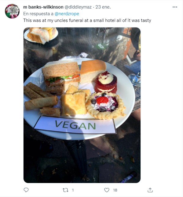 screenshot showing a vegan dish