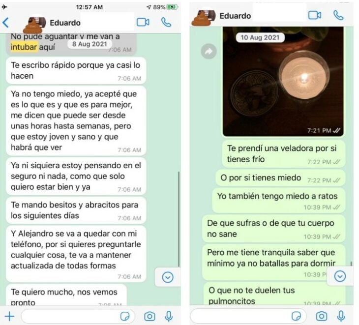 captura de pantalla que muestra varias conversaciones en Whatsapp