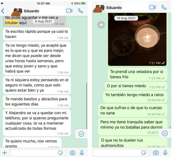 captura de pantalla que muestra varias conversaciones en Whatsapp