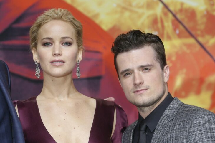 Josh Hutcherson y Jennifer Lawrence en Los Juegos del Hambre