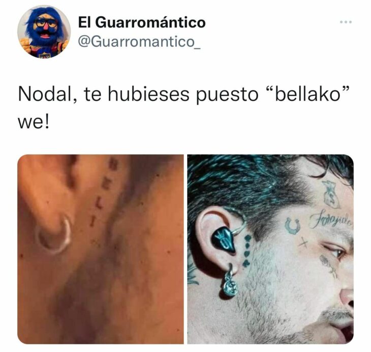 meme del tatuaje de Nodal 