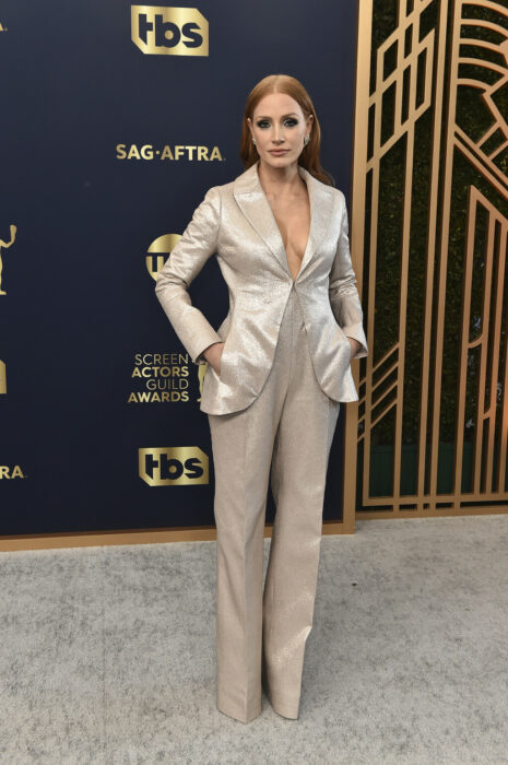 Jessica Chastain ;Los mejores looks de la alfombra roja en los SAG Awards 2022