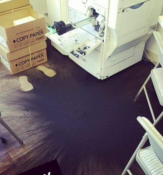 printer ink; people having a terrible day at work