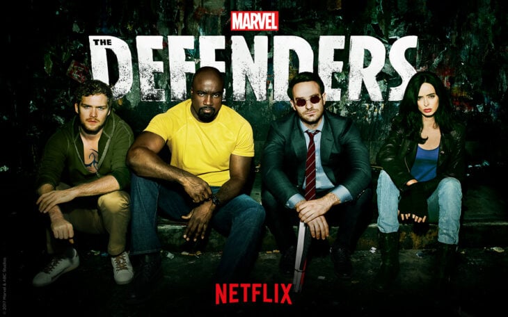póster del crossover The Defenders