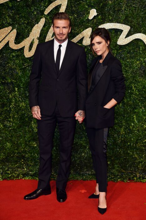 victoria y david beckham en la alfombra roja