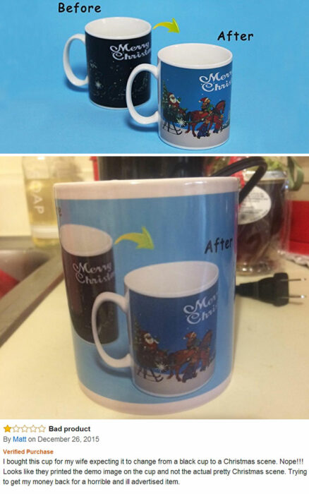 Comparative Christmas coffee mugs