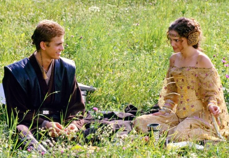 Hayden Christensen y Natalie Portman en Star Wars