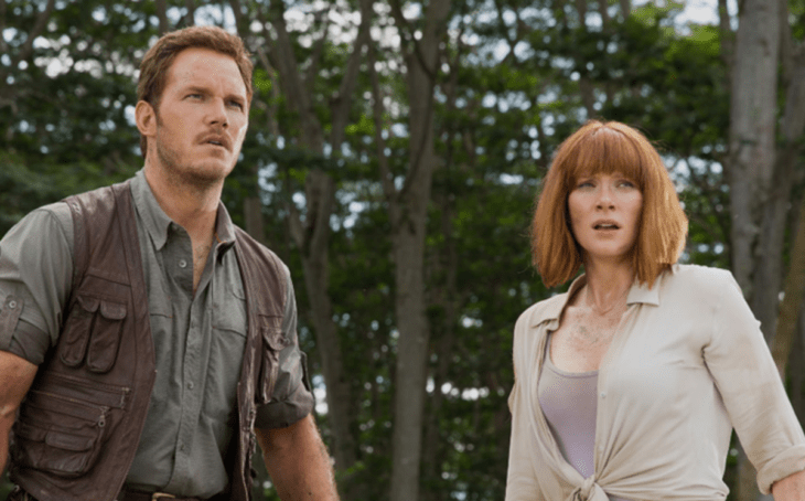 Chris Pratt y Bryce Dallas Howard en Mundo Jurásico