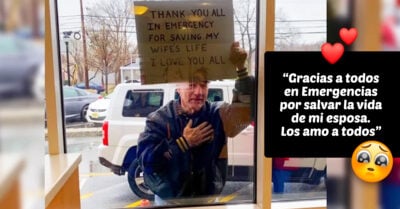 “Gracias por salvar a mi esposa”: hombre vuelve para agradecerle a todo el personal médico que lo ayudaron