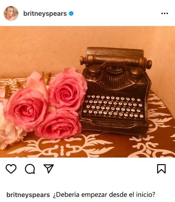 Post de Instagram de Britney Spears