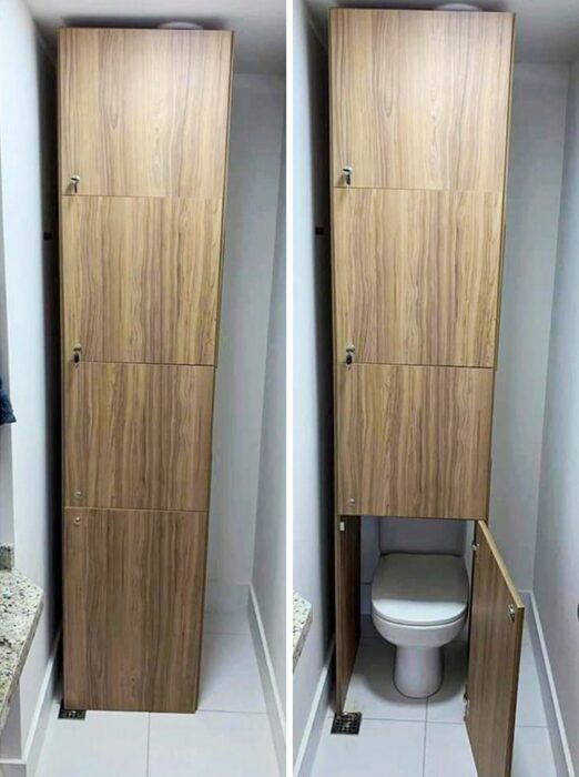 hidden bathroom; 13 renovations that disappointed even their creators