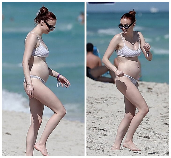 sophie turner presume pancita en miami