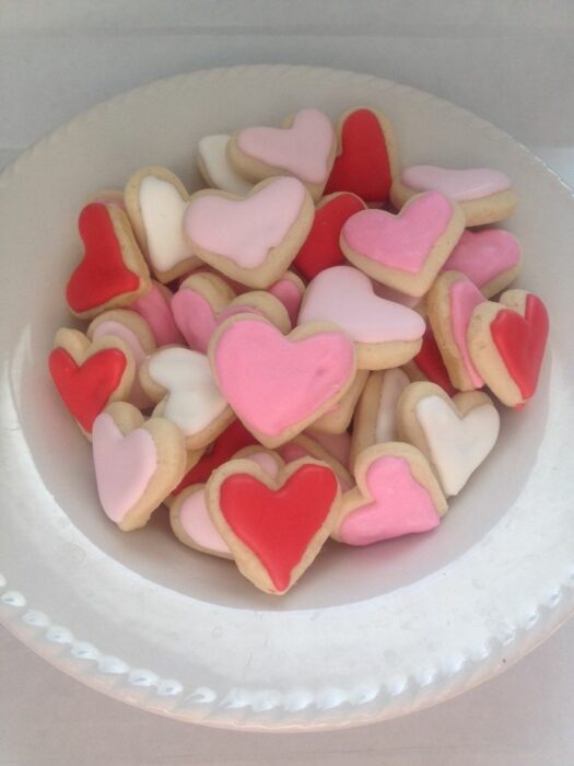 galletas en forma de corazón
