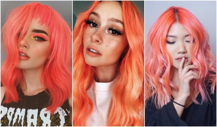 Neon peach; 9 dyes that will make you the queen of spring