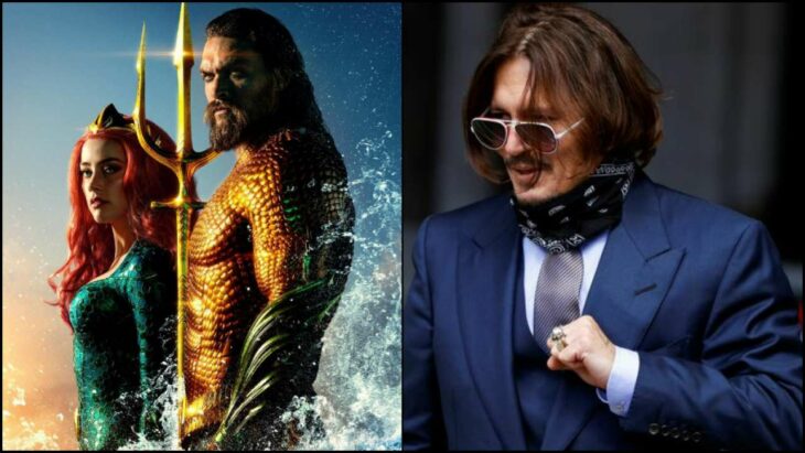 Amber Heard y Jason Momoa en Aquaman/Johnny Depp