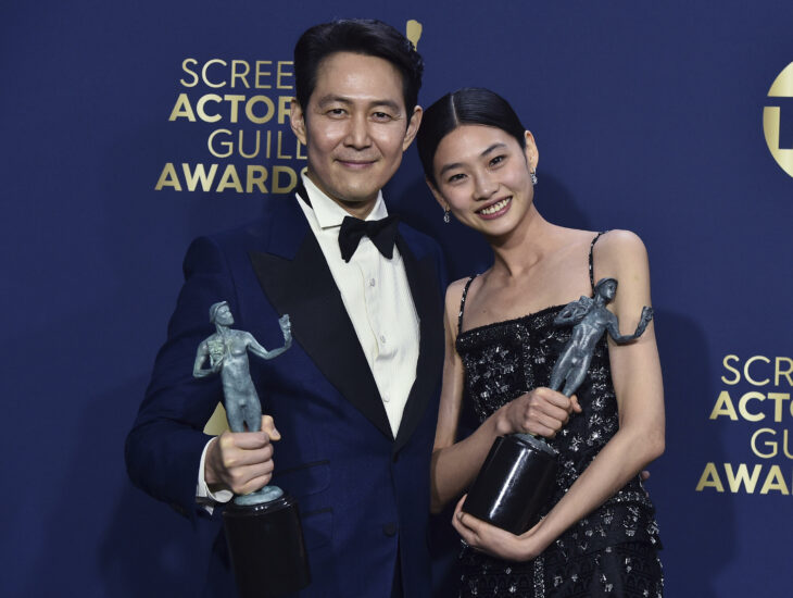 Jung Hoyeon and Lee Jungjae SAG Awards