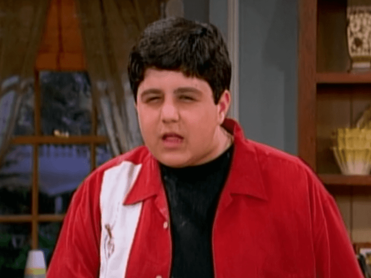 Josh Peck with half closed eyes face