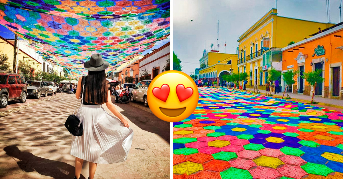 The largest crocheted pavilion in the world is in Mexico and it is beautiful